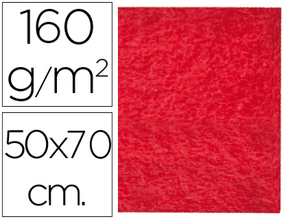 Fieltro Liderpapel 50x70cm. 160g/m² rojo